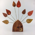 Thrift Design| Autumn Photo Holder| Church Timbers & Fabric Samples| 32 x32cm| £25| Lucy Wray