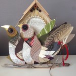 Thrift Design| Large Double Bird House|Fabric & Paper Samples|20 x20cm| £30| Lucy Wray