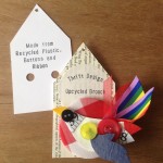 Thrift Design| Rainbow Upcycled Bird Brooch| Recycled Plastic| 6cm D| £15| Lucy Wray