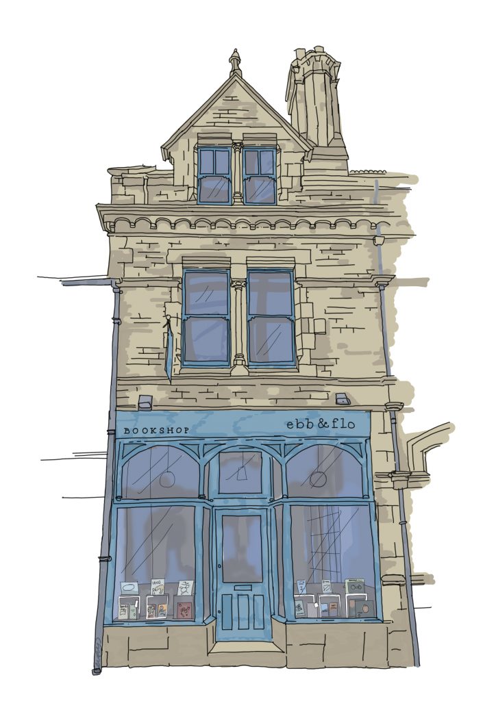 Ebb & Flo shop front sketch