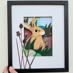 Field Hare | Original 3D Framed Art