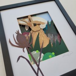 Hare Teasle | Original Framed Mixed Media Art