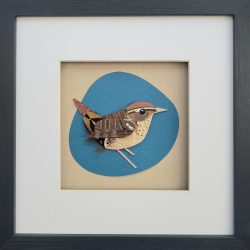 Wren on Blue | Original Art | 25cmx25cm