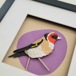 Goldfinch on Purple | Original Art | 25cm x 25cm