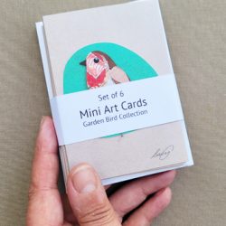 Set of 6 Mini Garden Bird Cards