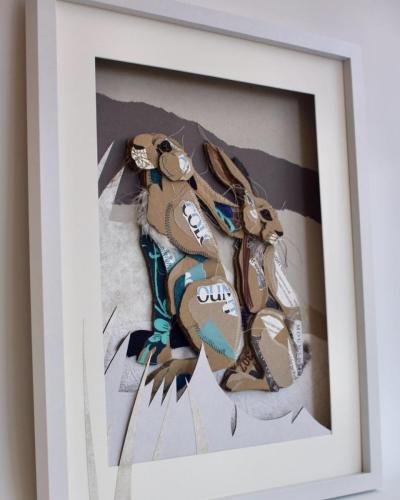 Winter Hares | Thrift Design | 50 x 60 | Thrift Design | Lucy Wray